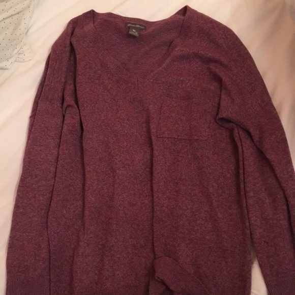 Burgundy Eddie Bauer Sweater - Picture 2 of 5